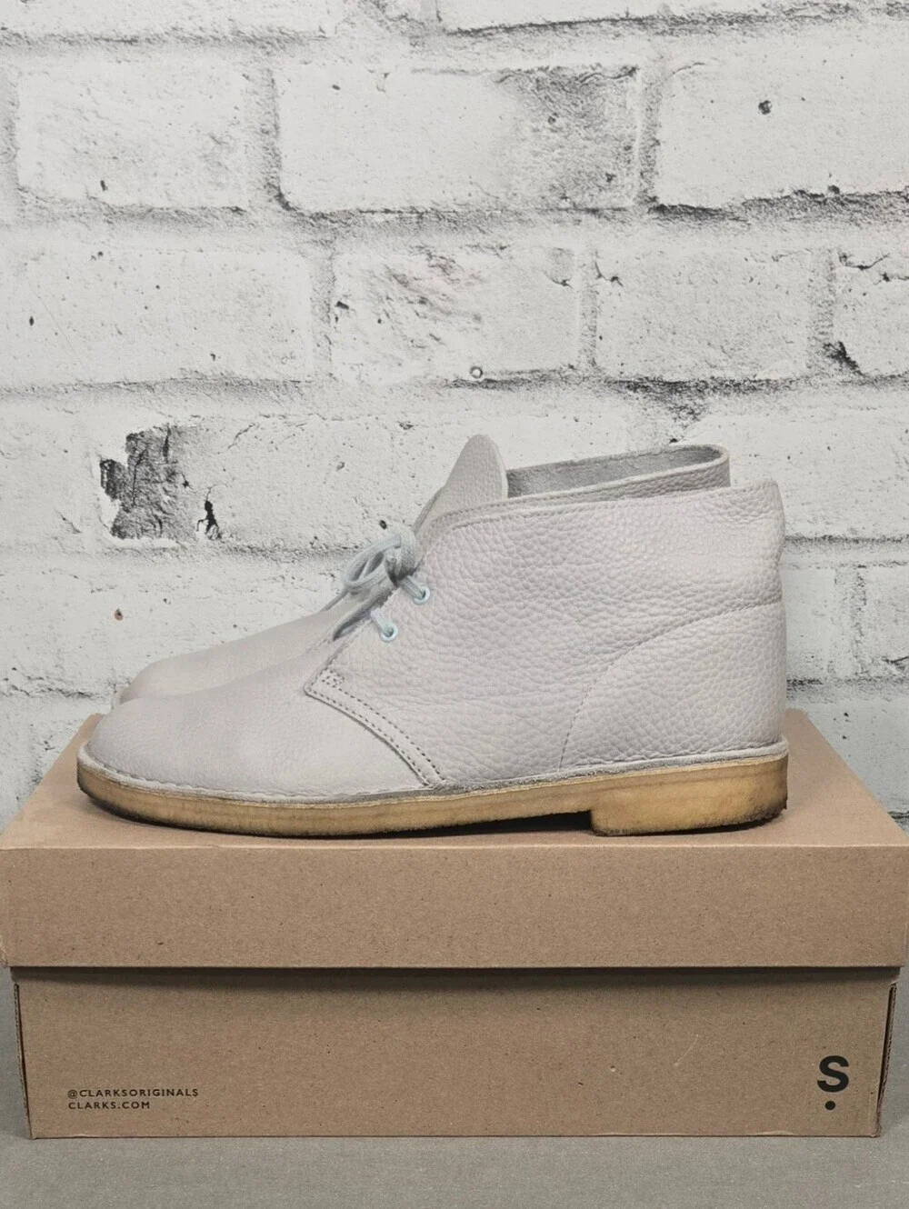 Clarks Originals Desert Boot Light Blue Leather Chukka Boots Size 9.5